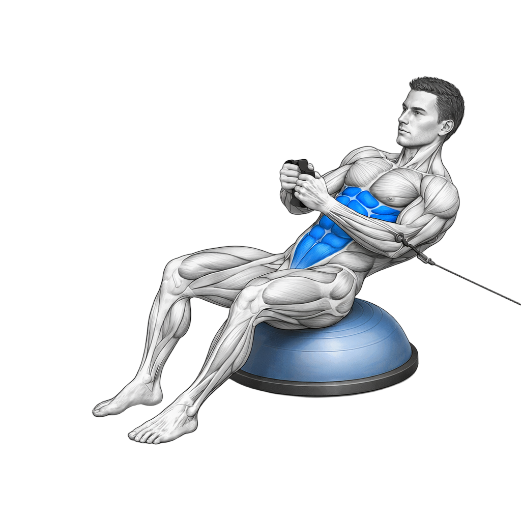 Balance Trainer Cable Crunch With Side Bends