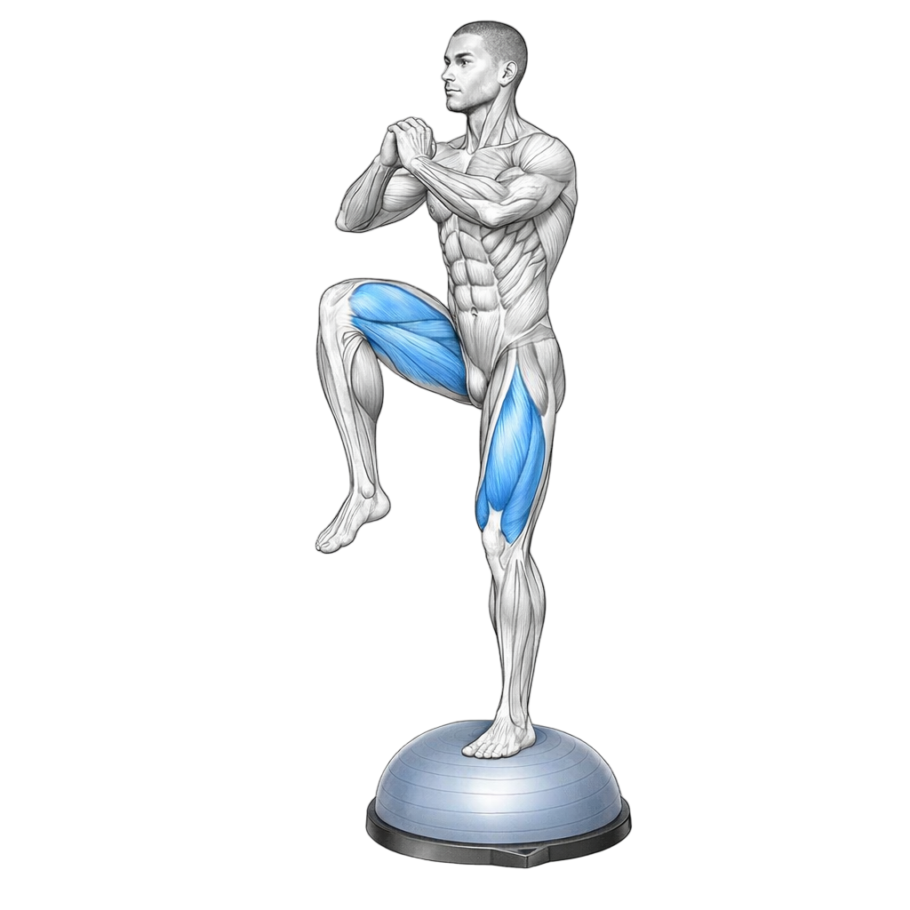 Balance Trainer Knee Up Squats