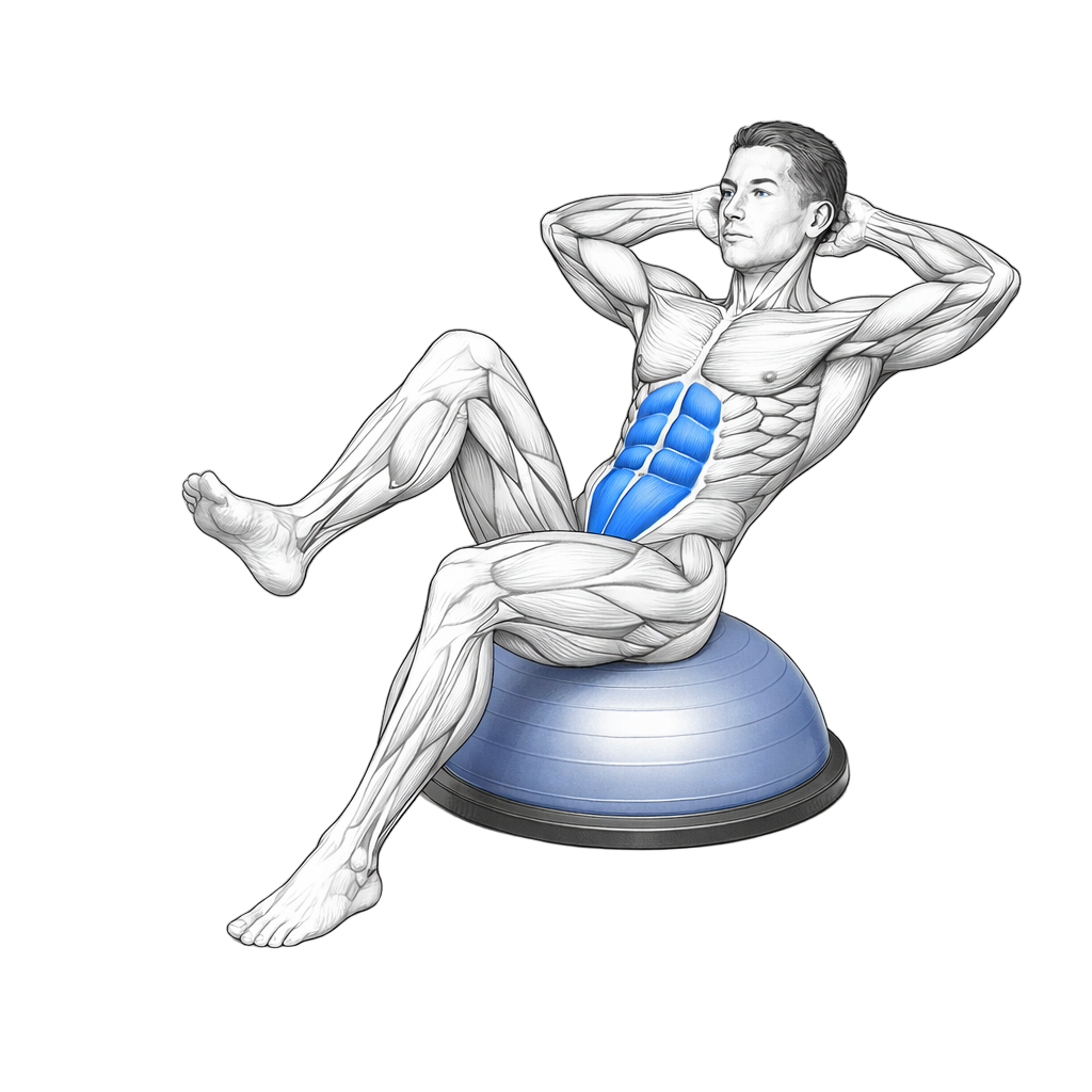Balance Trainer Single Leg Crunches