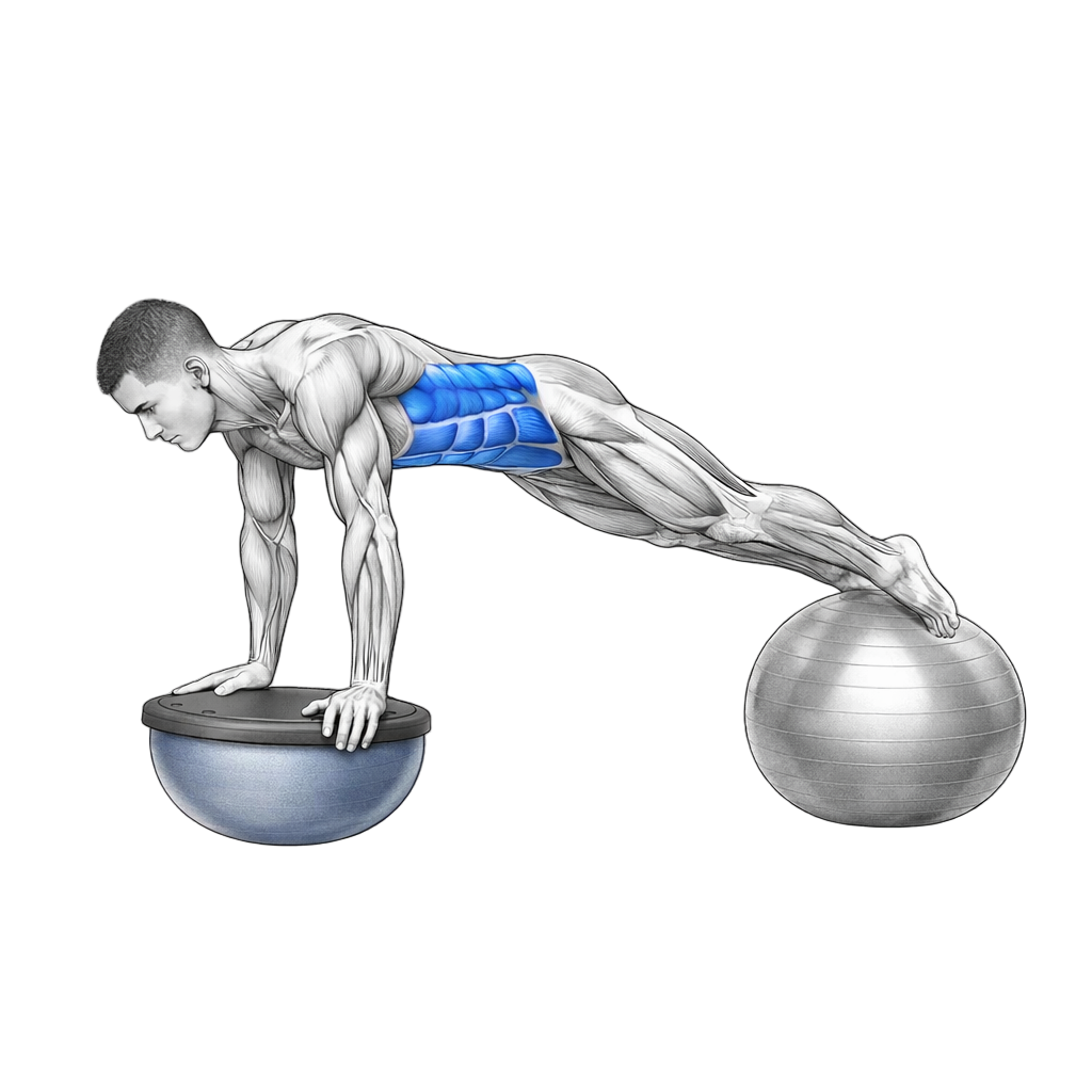 Balance Trainer Stability Ball Knee Tucks