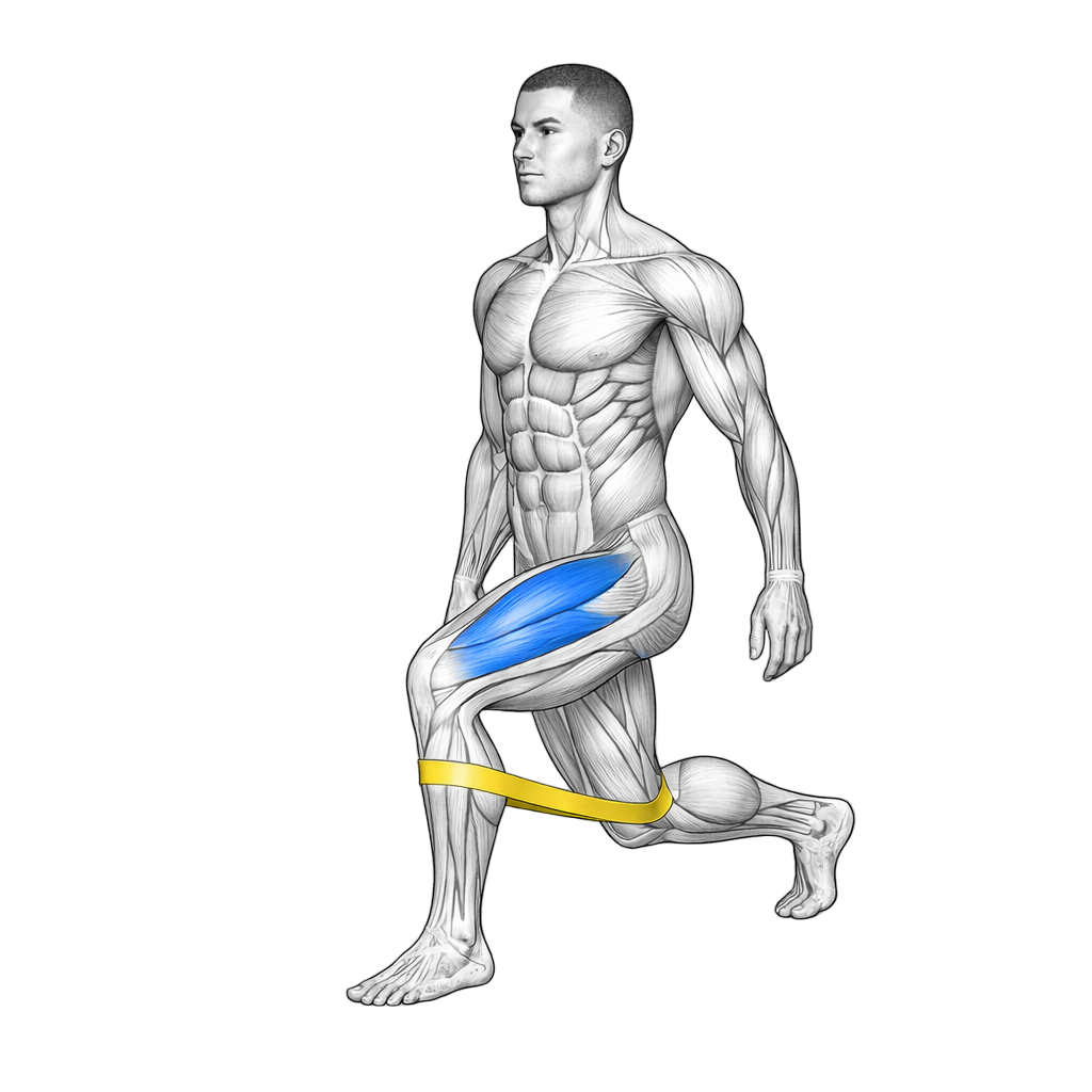 Banded Curtsy Lunge