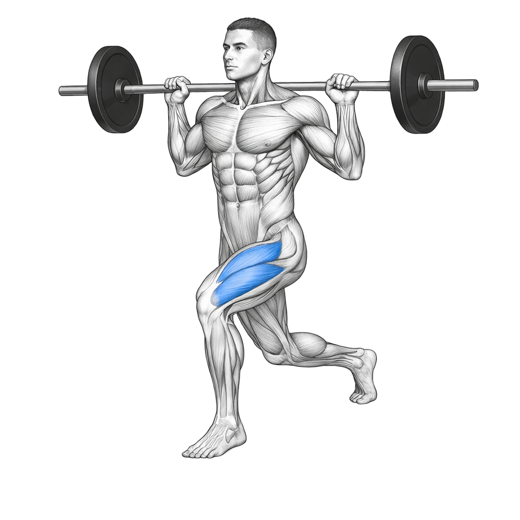 Barbell Curtsy Lunge