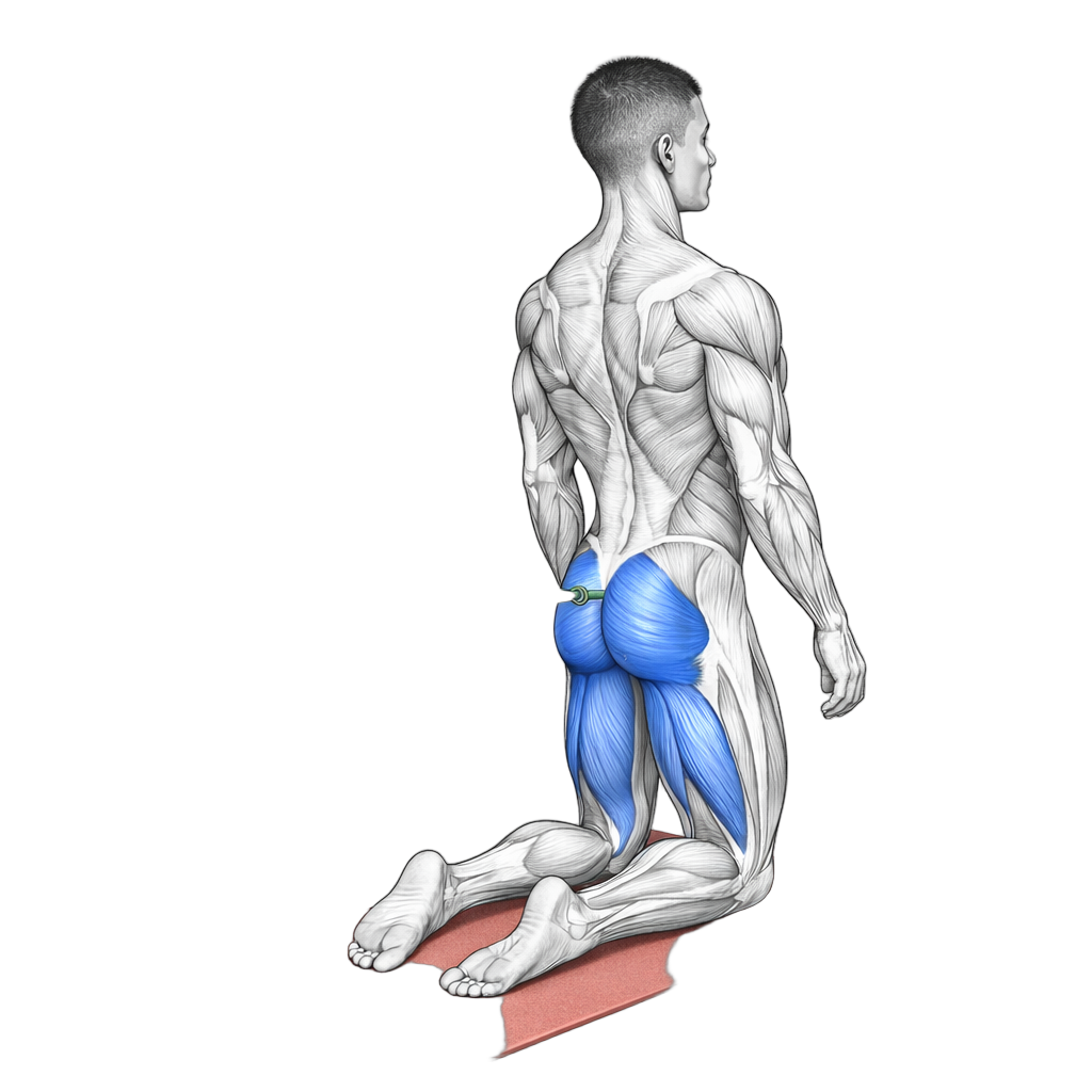 Bodyweight Kneeling Banded Deadlift