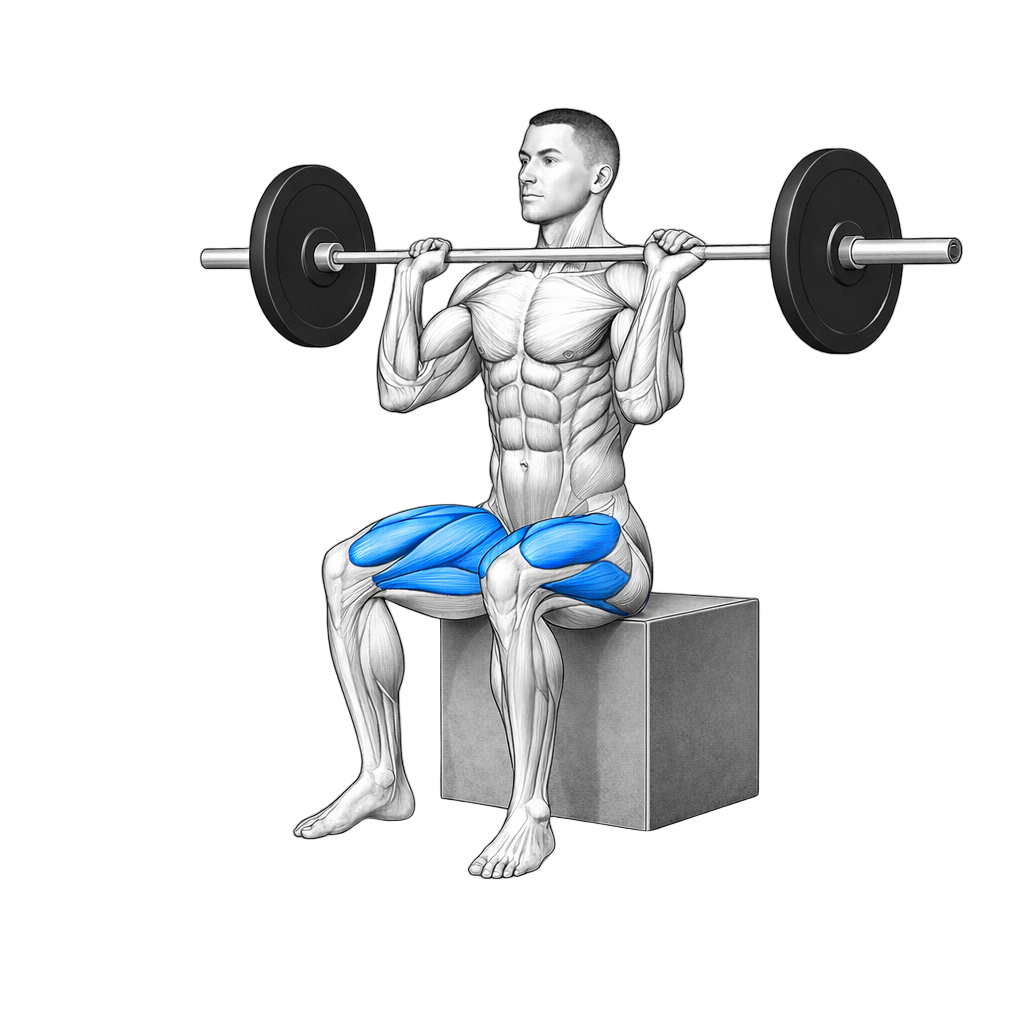 Box Front Squat exercise demonstration