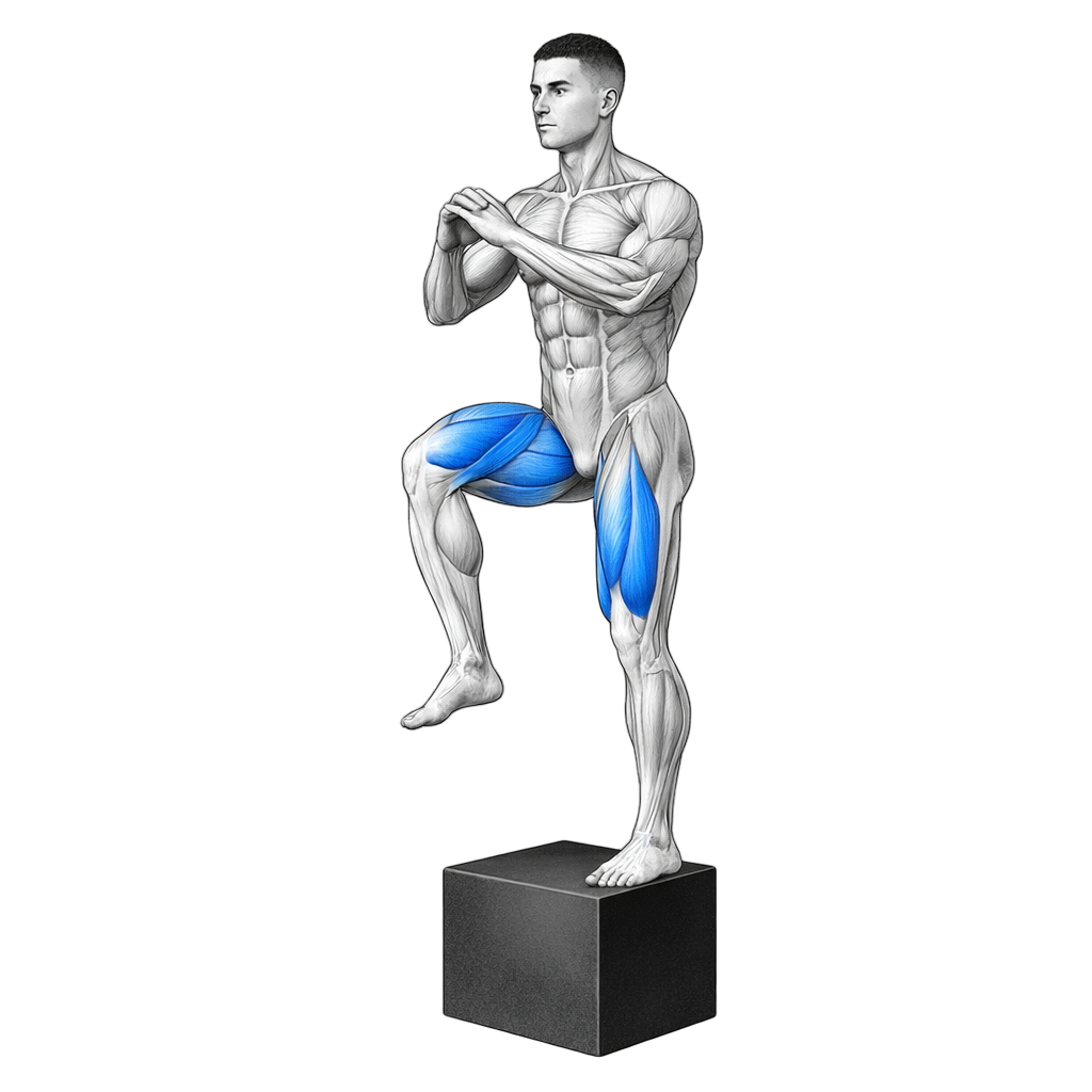 Box Step Down exercise demonstration