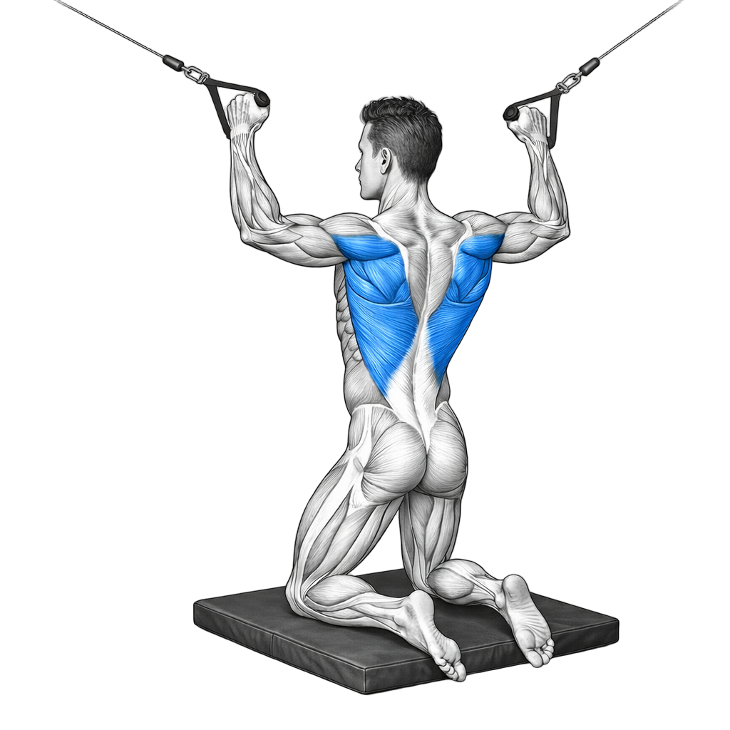 Cable Crossover Lat Pulldown exercise demonstration