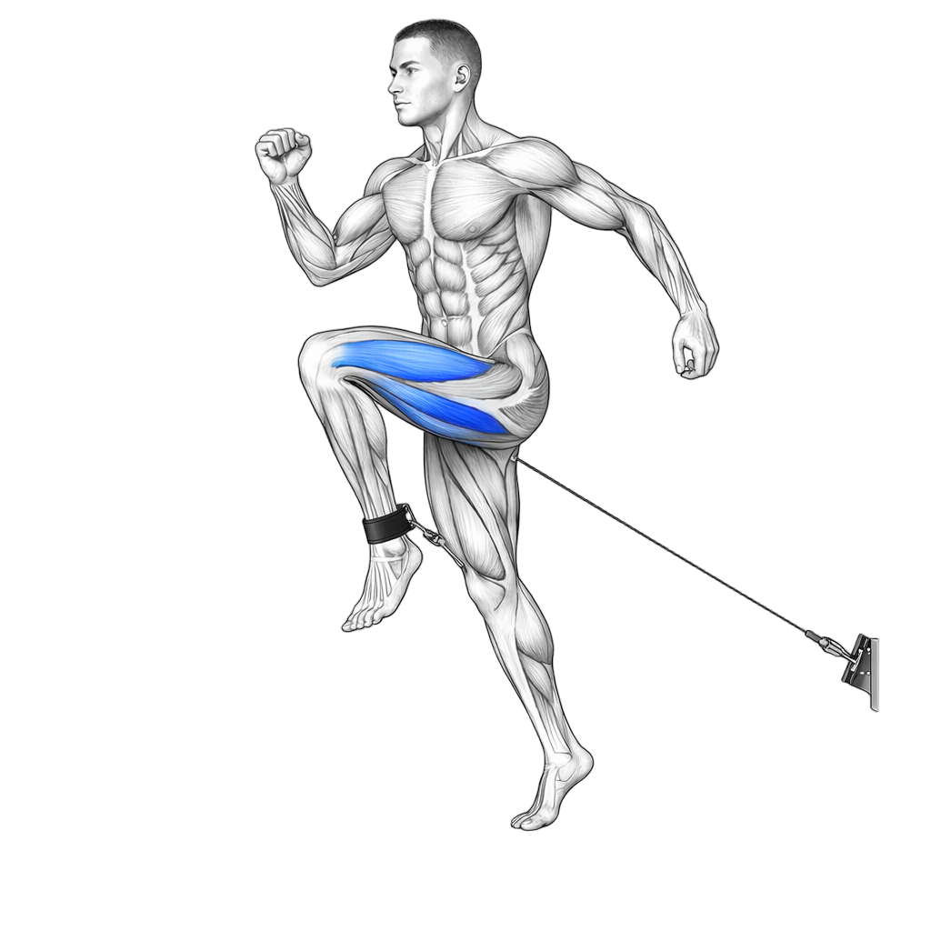 Cable Knee Drive exercise demonstration