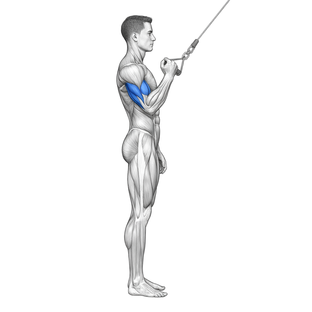 Cable One Arm Tricep Side Extension