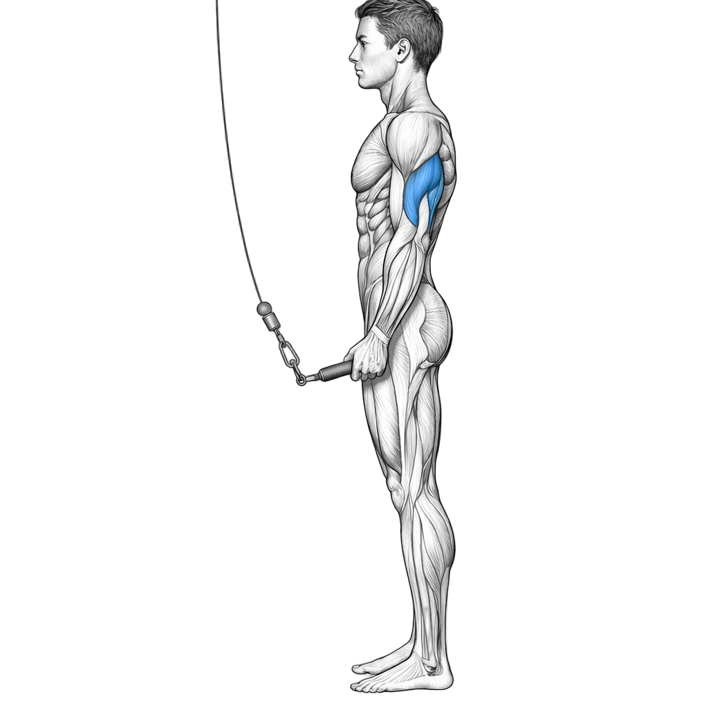 Cable One Arm Underhand Tricep Extension