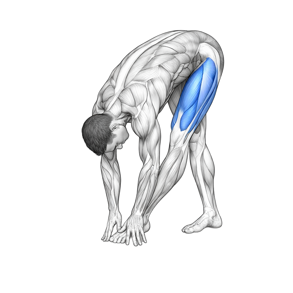Crossover Standing Forward Bend exercise demonstration