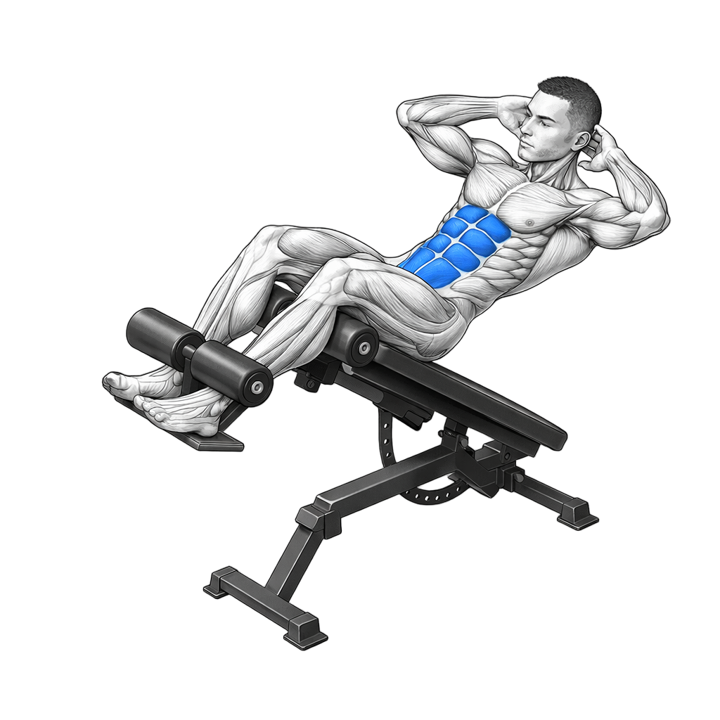 Decline Oblique Crunch