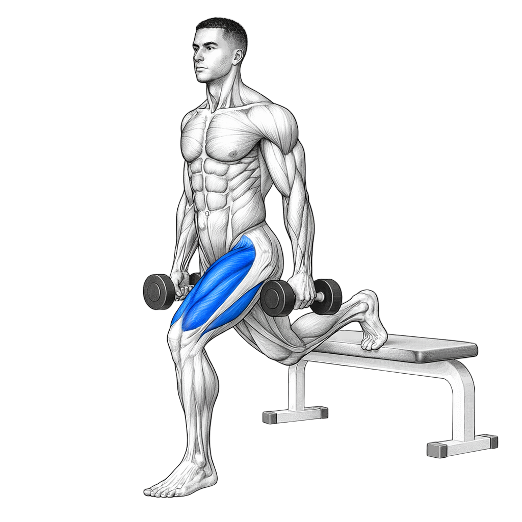 Dumbbell Bulgarian Split Jumps
