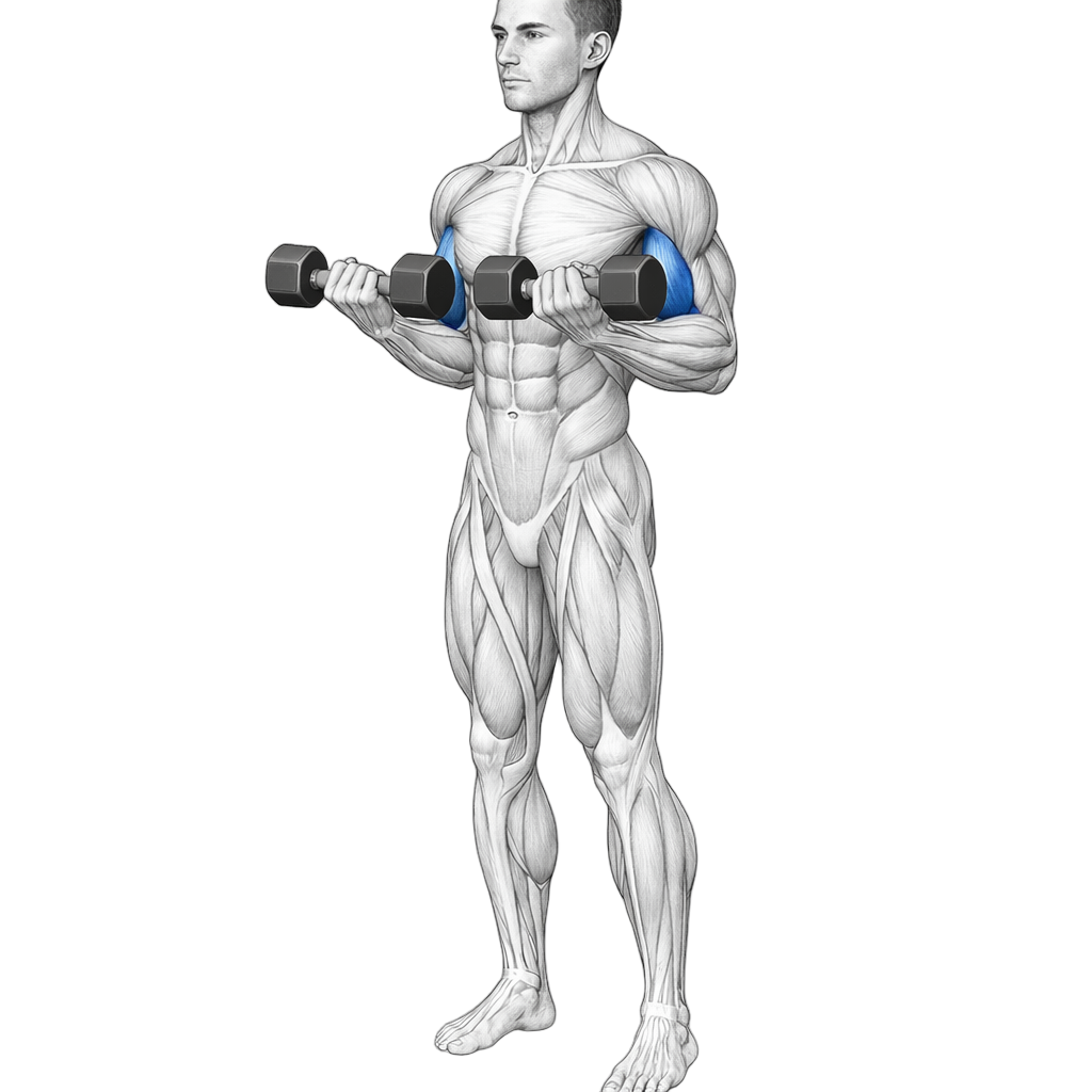 Dumbbell Drag Curl