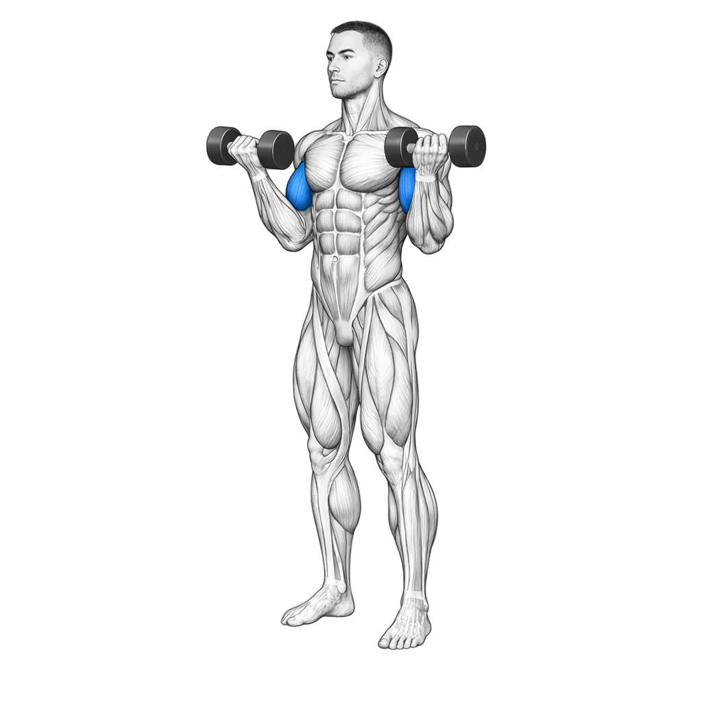 Dumbbell Hammer Pause Curl