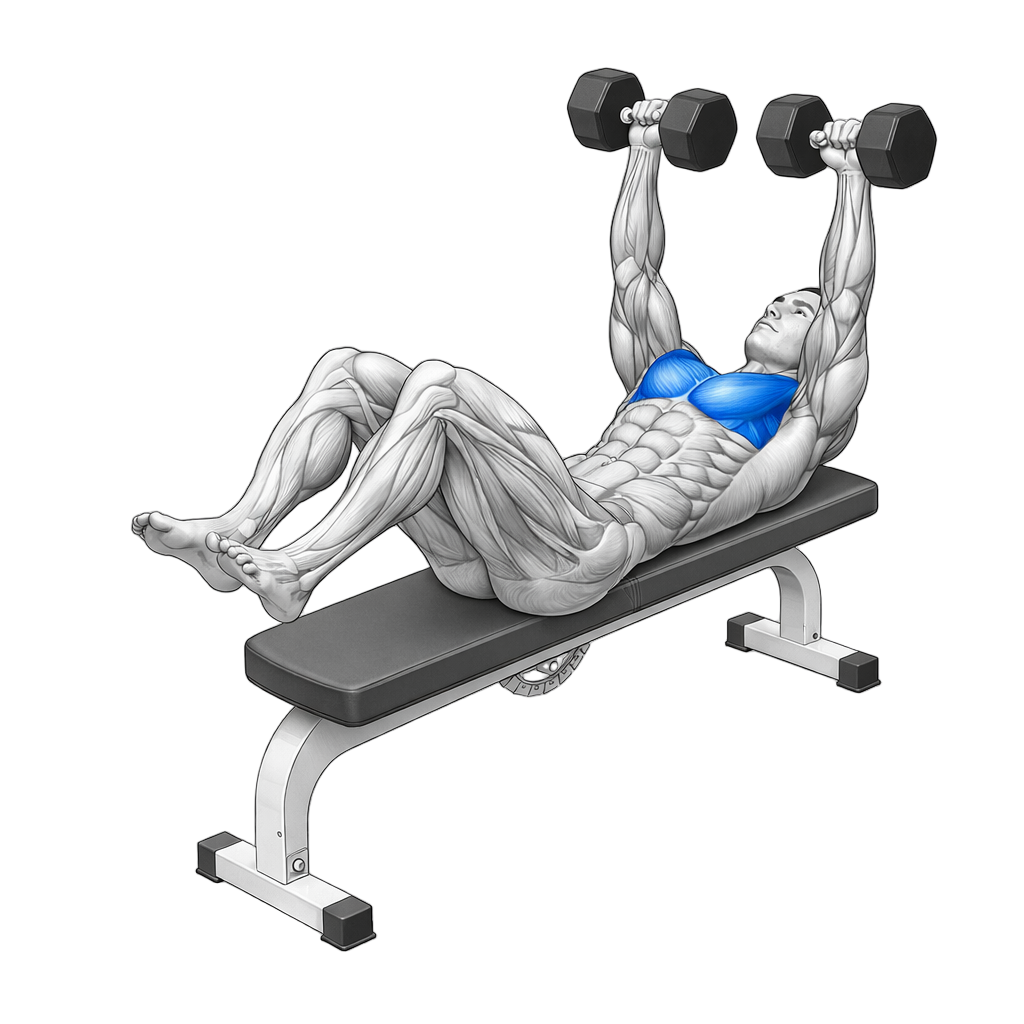 Dumbbell Larson Press exercise demonstration