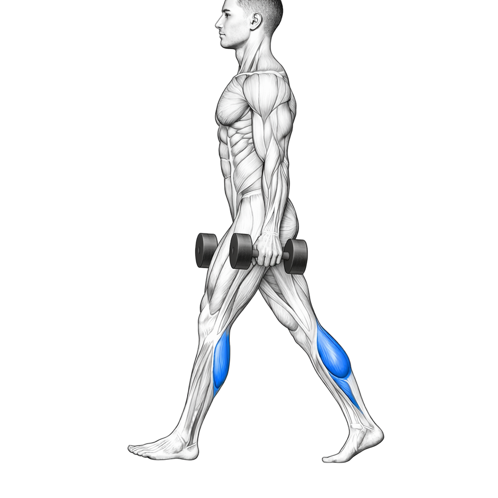 Dumbbell Toe Walks