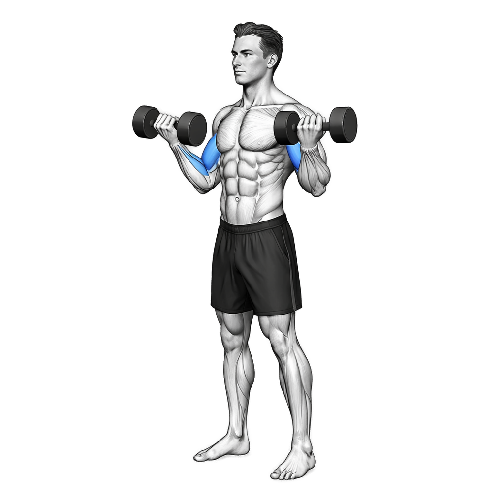 Dumbbell Wide Curl exercise demonstration