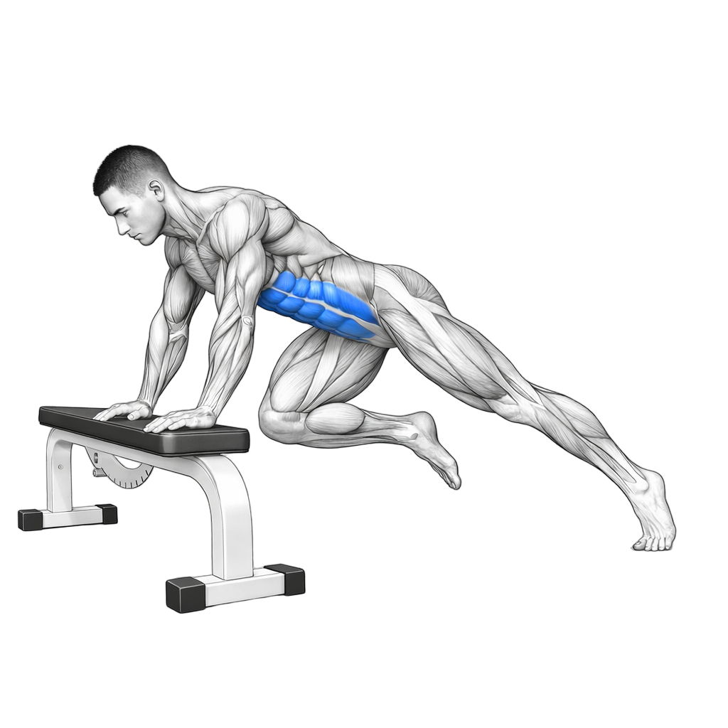 Elevated Plank With Slow Mountain Climber