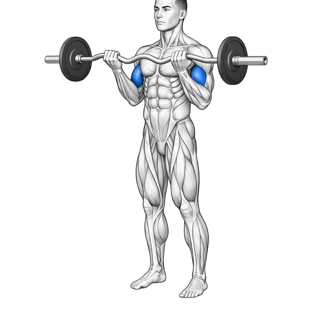 EZ-Bar Pause Curl