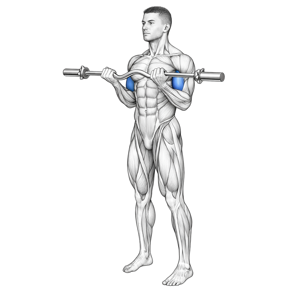 EZ-Bar Reverse Close Grip Curl