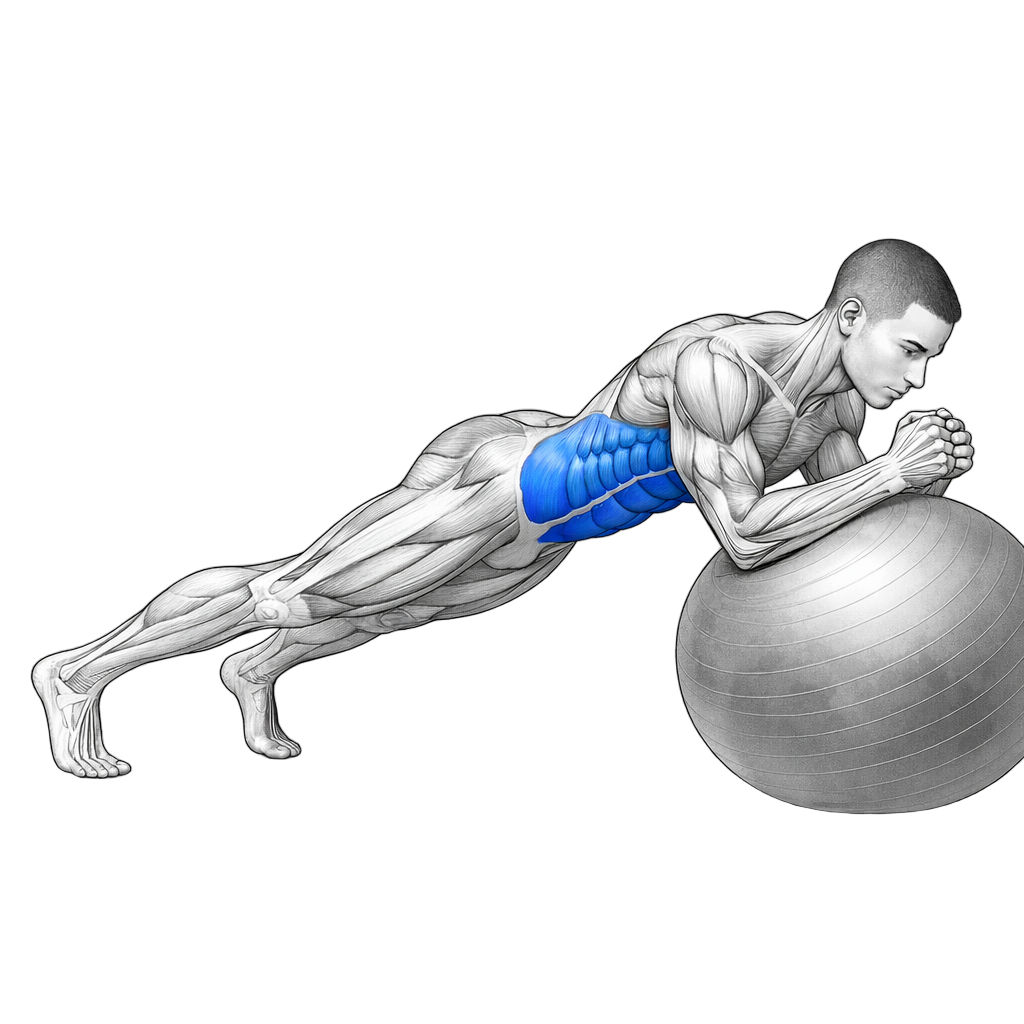 Forward Stability Ball Plank