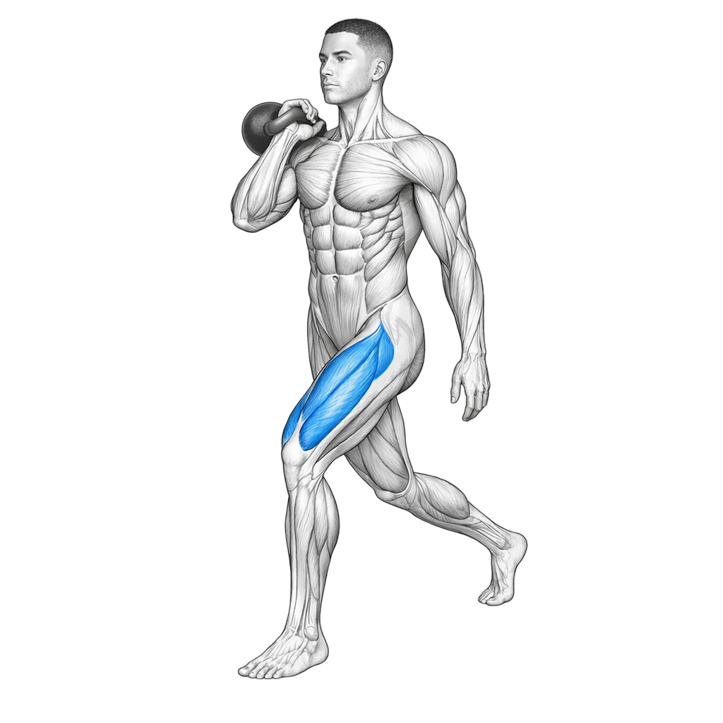 Kettlebell Racked Reverse Lunge