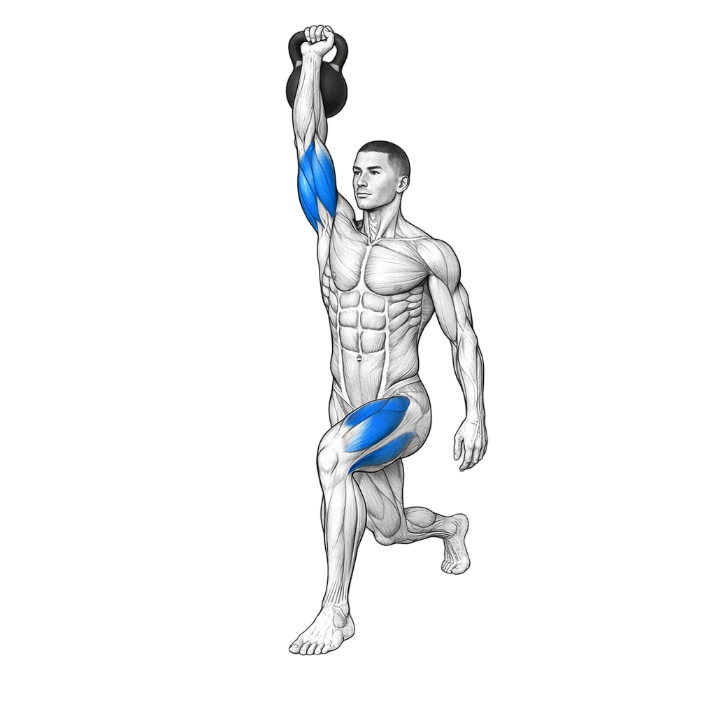 Kettlebell Single-Arm Overhead Lunge