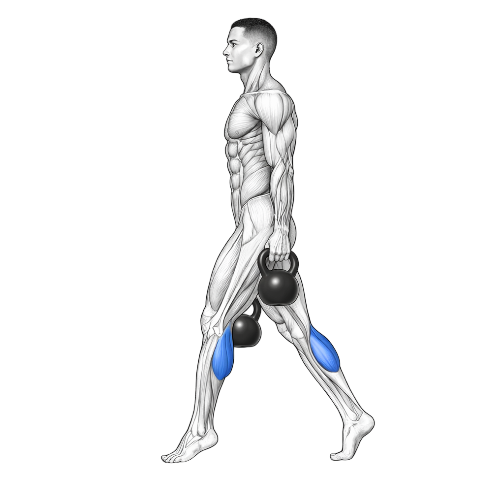 Kettlebell Toe Walks