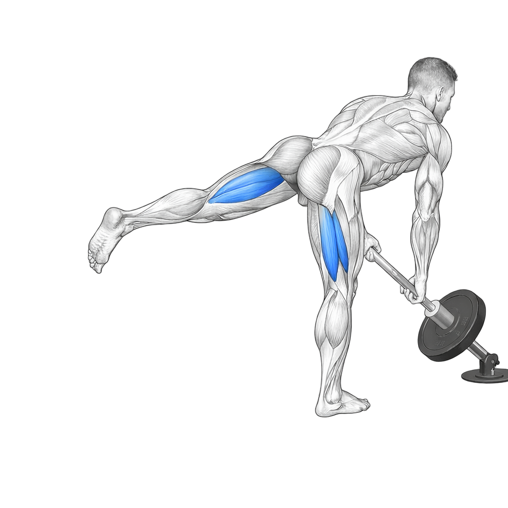 Landmine Single Leg Romanian Deadlift