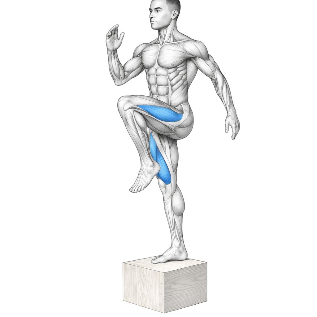 Lateral Step Up with Knee Drive