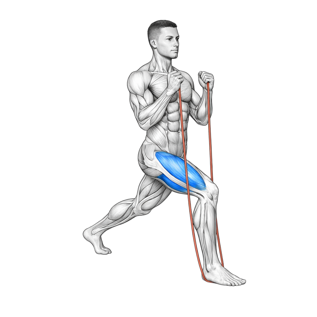 Loop Band Pulse Lunge