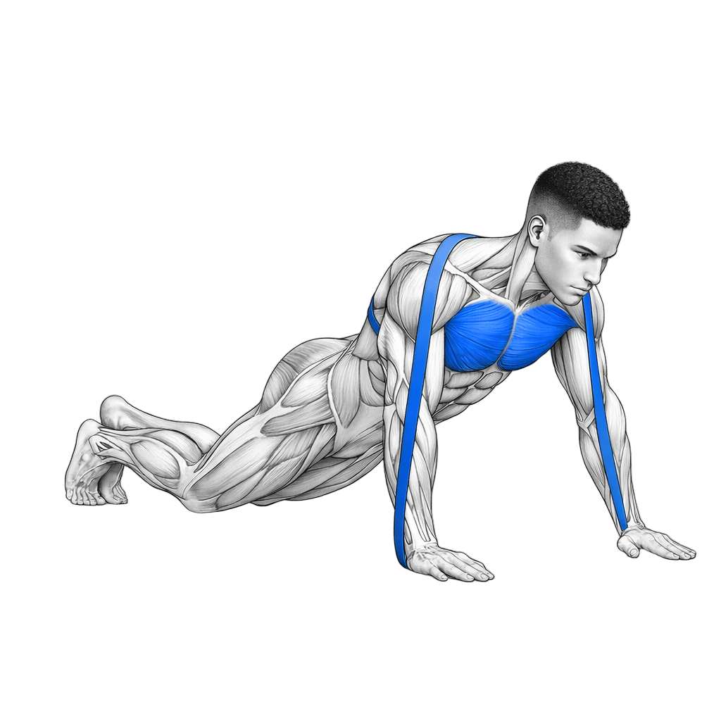 Loop Band Push Up on Knees