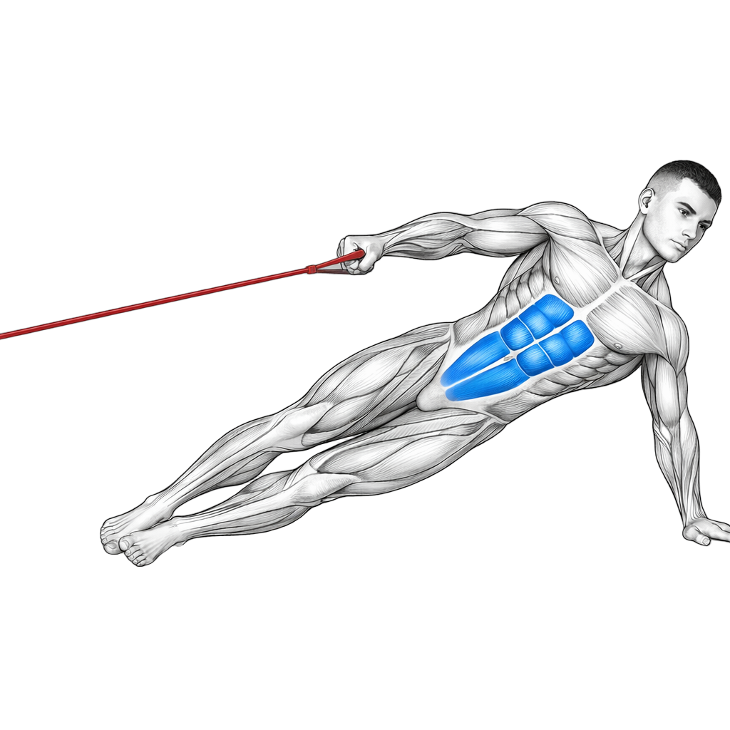 Loop Band Side Plank Row