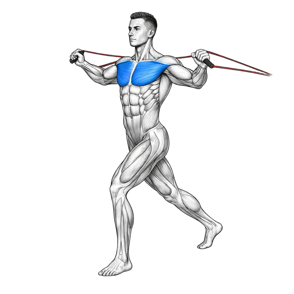Loop Band Standing Incline Chest Press