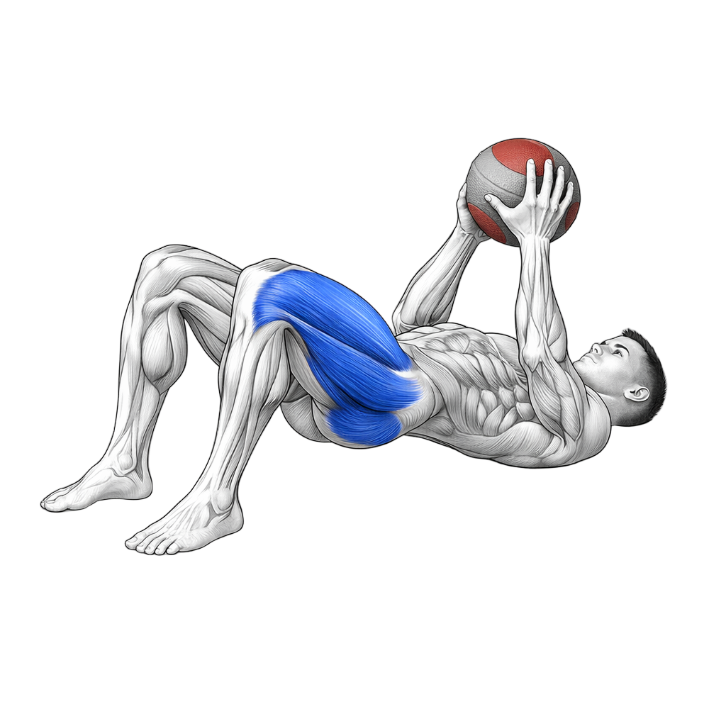 Medicine Ball Glute Bridge