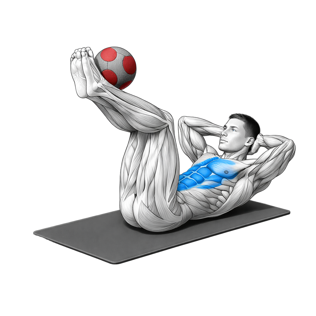 Medicine Ball Leg Crunch