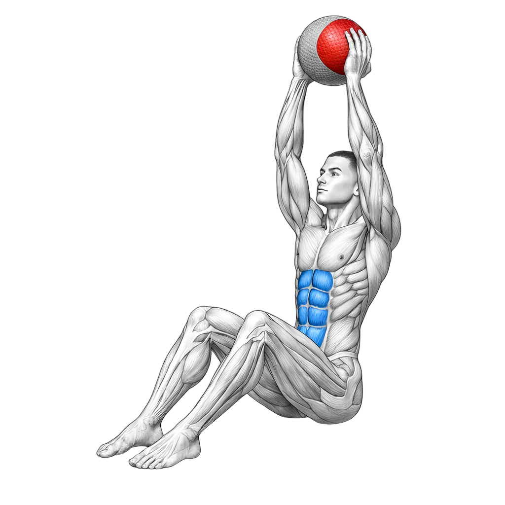 Medicine Ball Overhead Sit Up