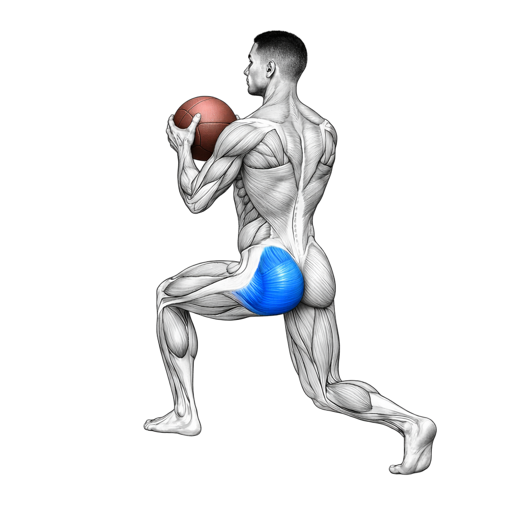 Medicine Ball Reverse Lunge