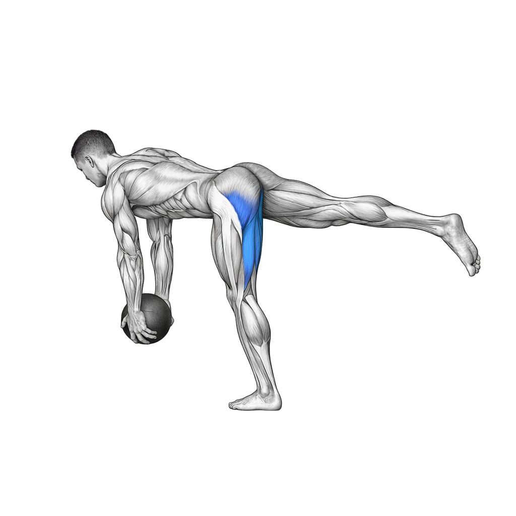 Medicine Ball Single Leg Romanian Deadlift