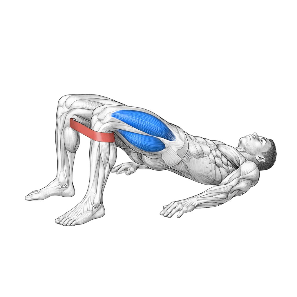 Mini Loop Band Glute Thrust exercise demonstration