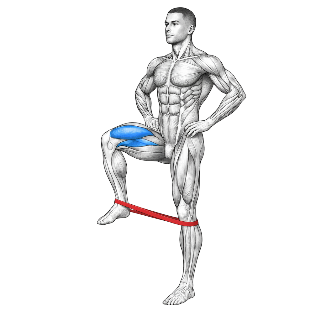Mini Loop Band Standing Hip Flexion