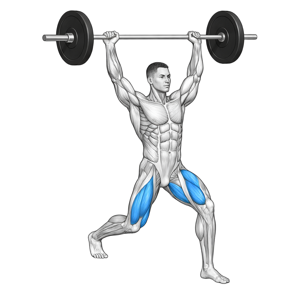 Overhead Barbell Lunge