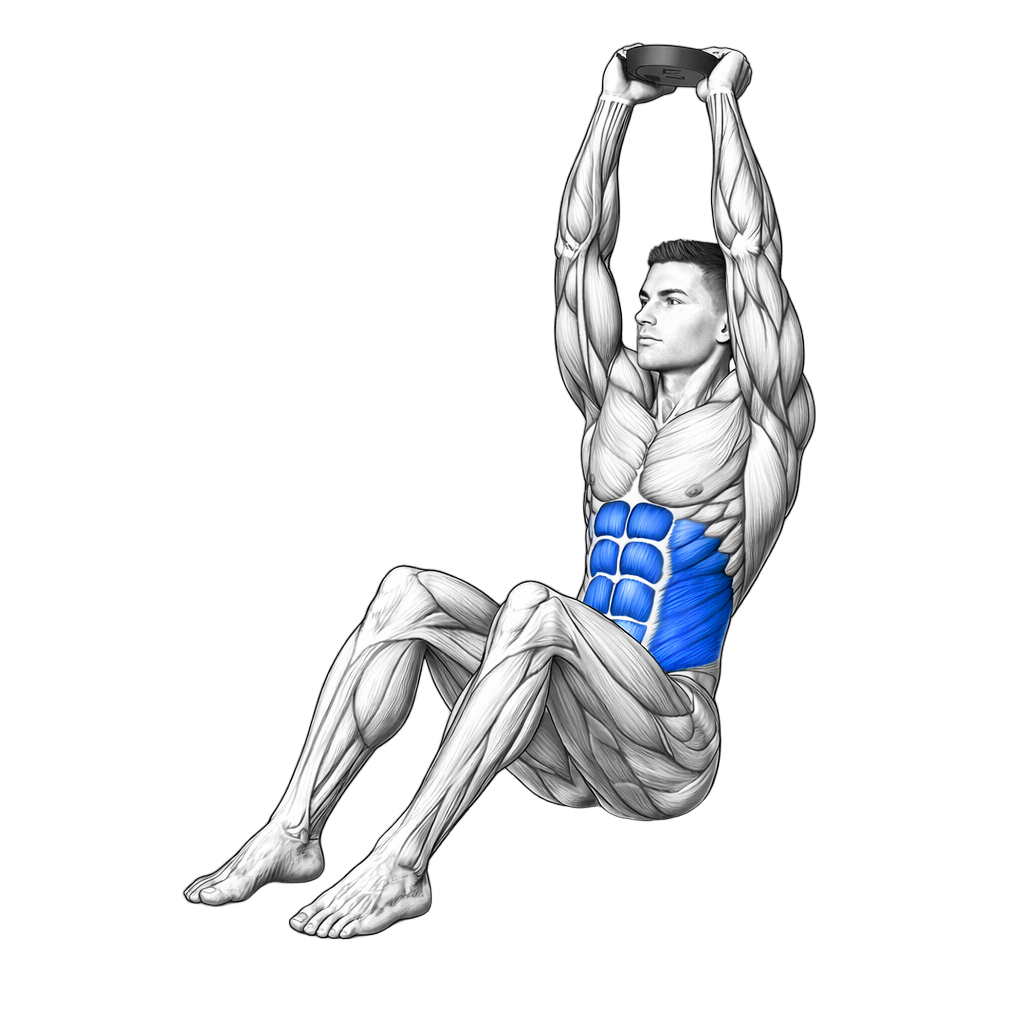 Overhead Weighted Sit Up