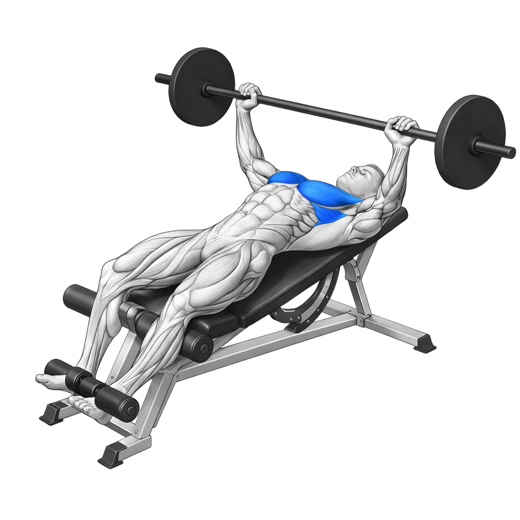 Pause Barbell Decline Bench Press