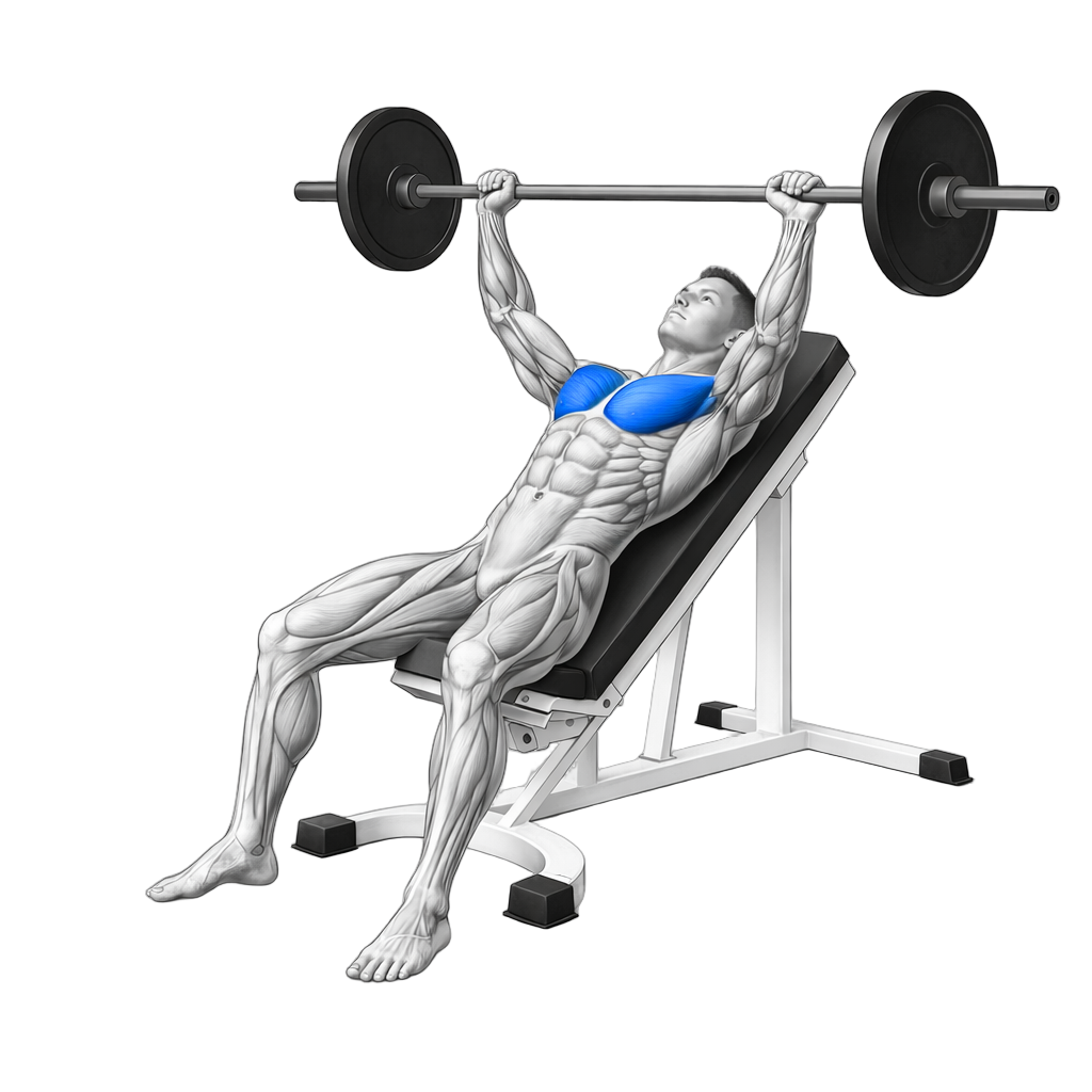 Pause Barbell Incline Bench Press