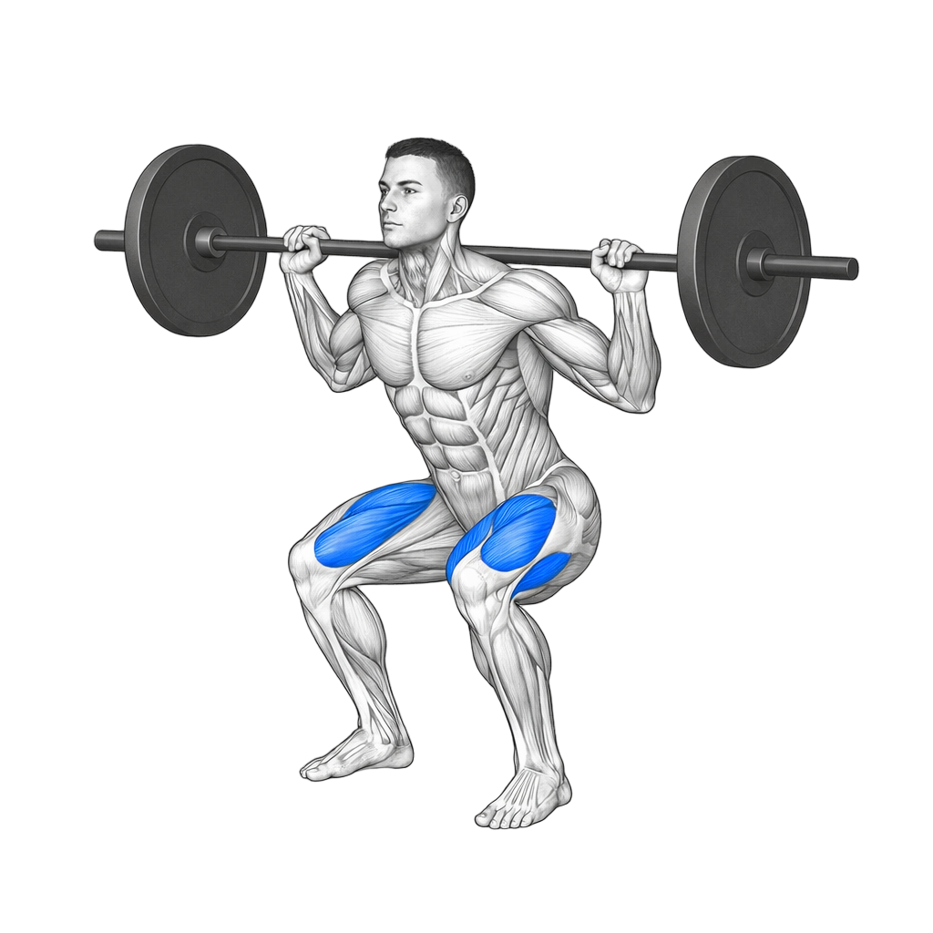 Pulse Back Squat exercise demonstration