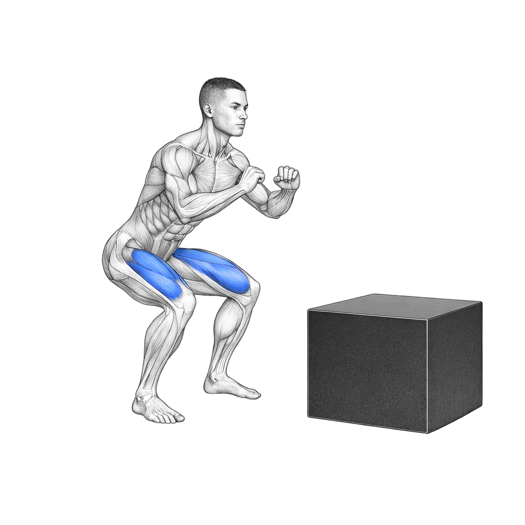 Reverse Box Jump exercise demonstration