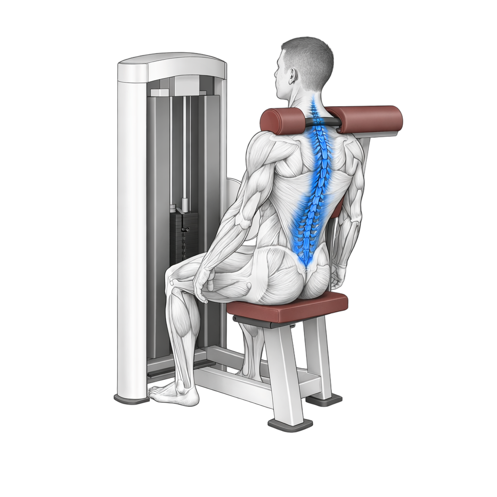 Seated Back Extension exercise demonstration