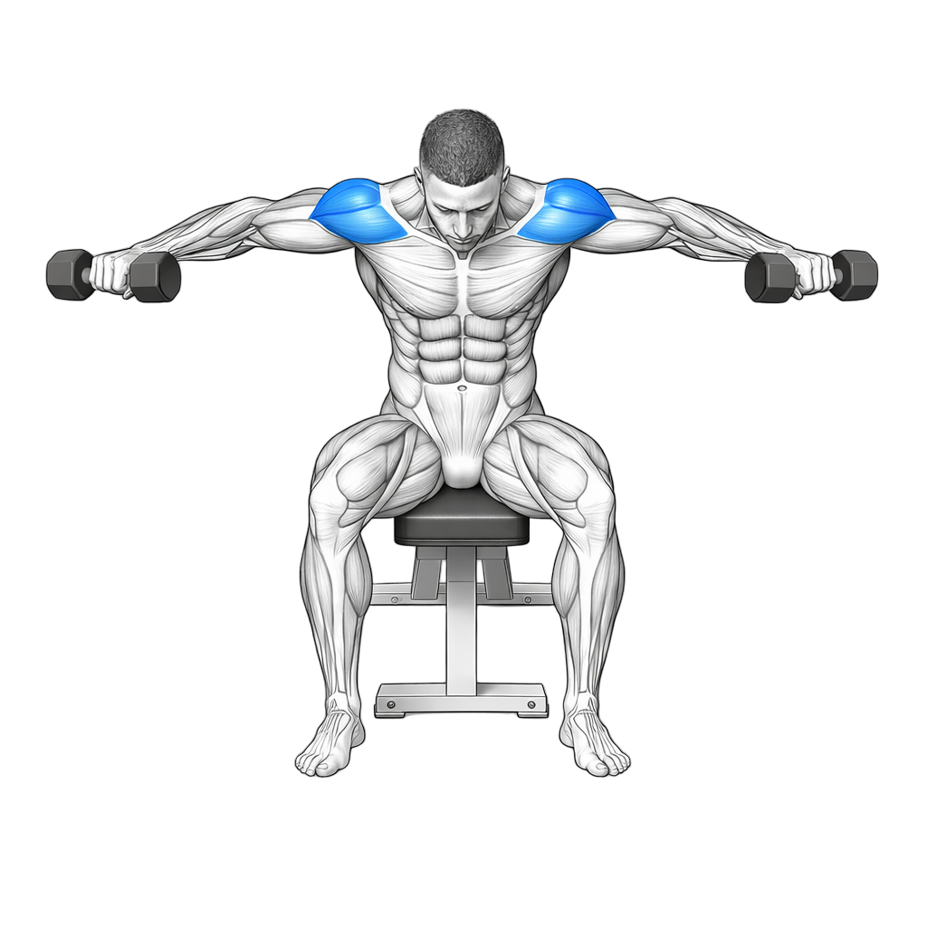 Seated Dumbbell Rear Delt Raise