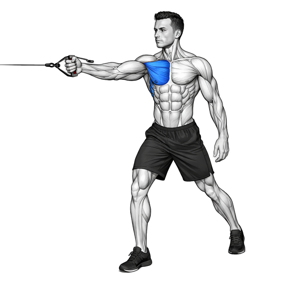 Single-Arm Cable Crossover exercise demonstration